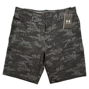 Under Armour UA Men's Golf Printed Black Shorts Performance  Size 32 NWT - 651